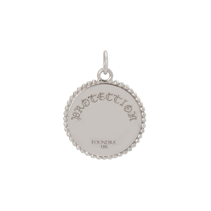 Foundrae Protection Medallion - White Gold - Broken English Jewelry