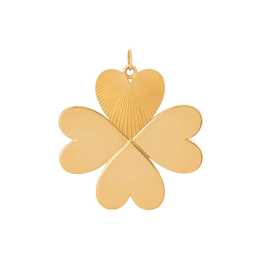 Oversized Four Heart Clover Medallion - Main Img