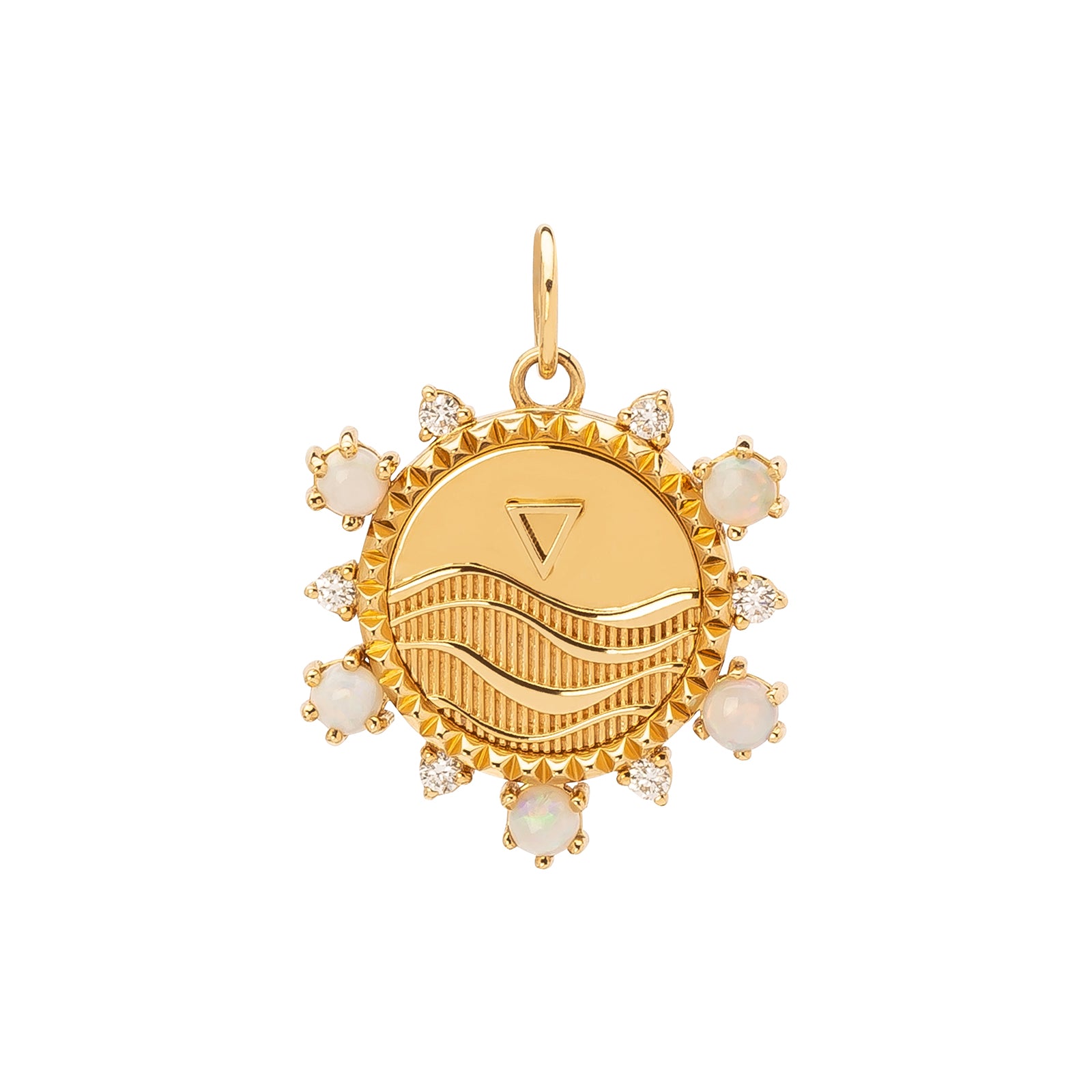 Foundrae Badge Medallion - Emotional Intuition & Healing Water - Broken English Jewelry