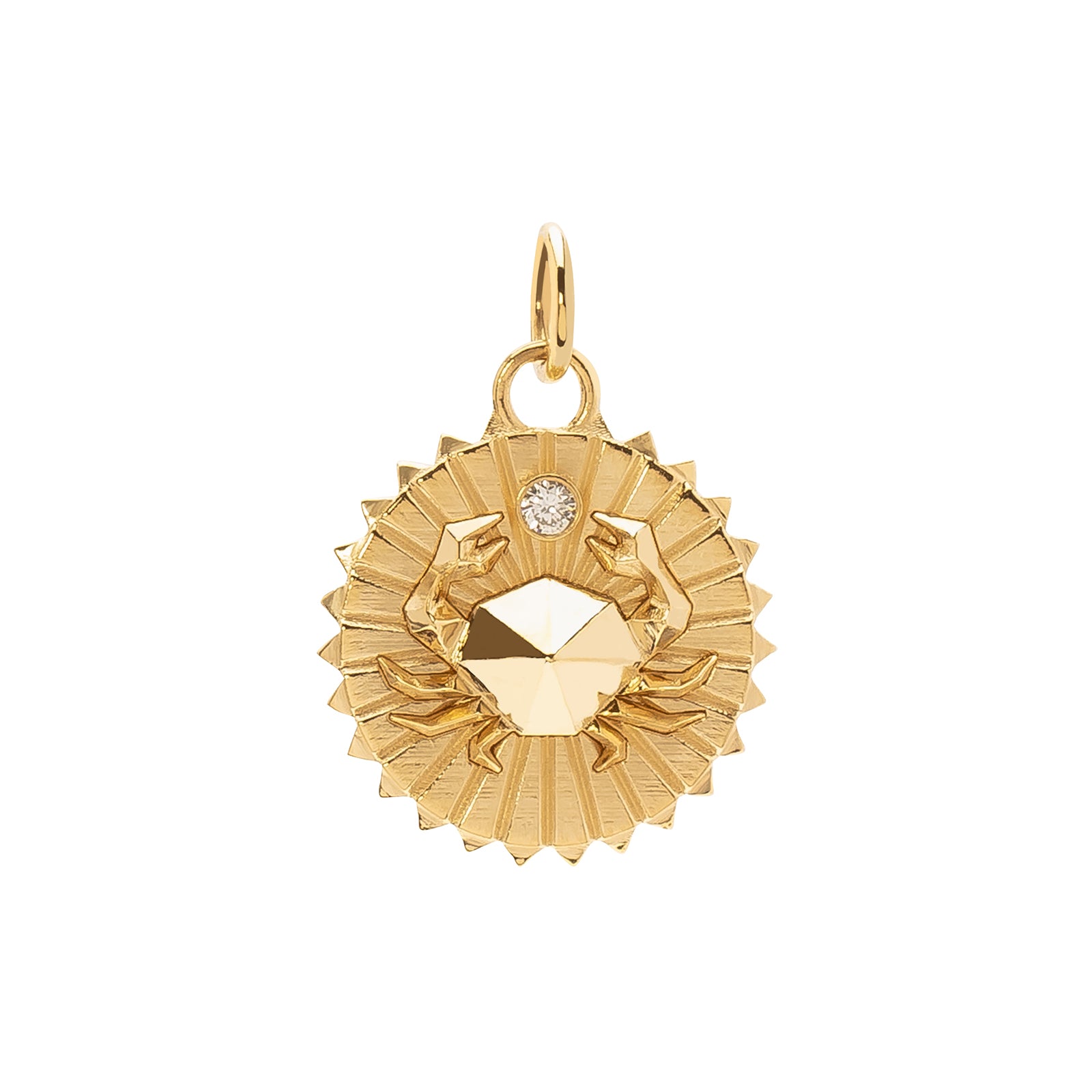 Foundrae Baby Zodiac Medallion - Cancer - Broken English Jewelry
