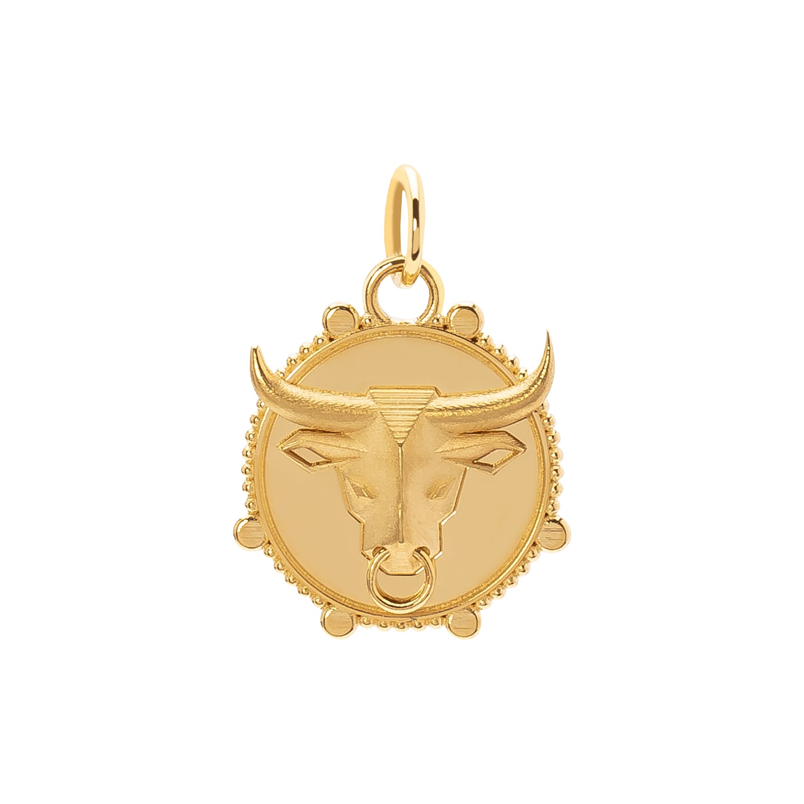Foundrae Baby Zodiac Medallion - Taurus - Broken English Jewelry
