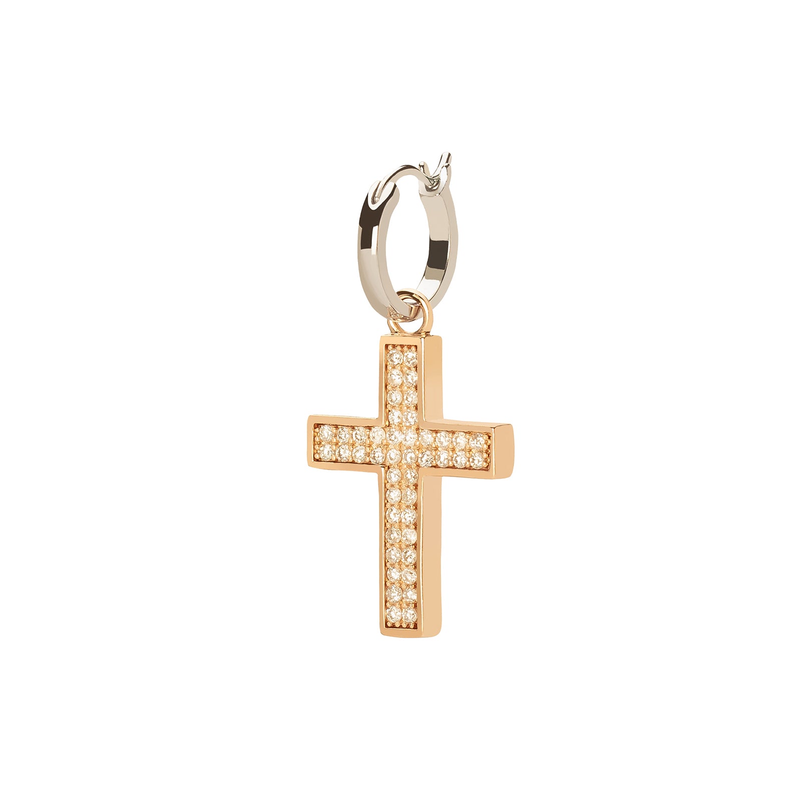 Prasi Corcovado Diamond Earclip - Rose & White Gold - Broken English Jewelry