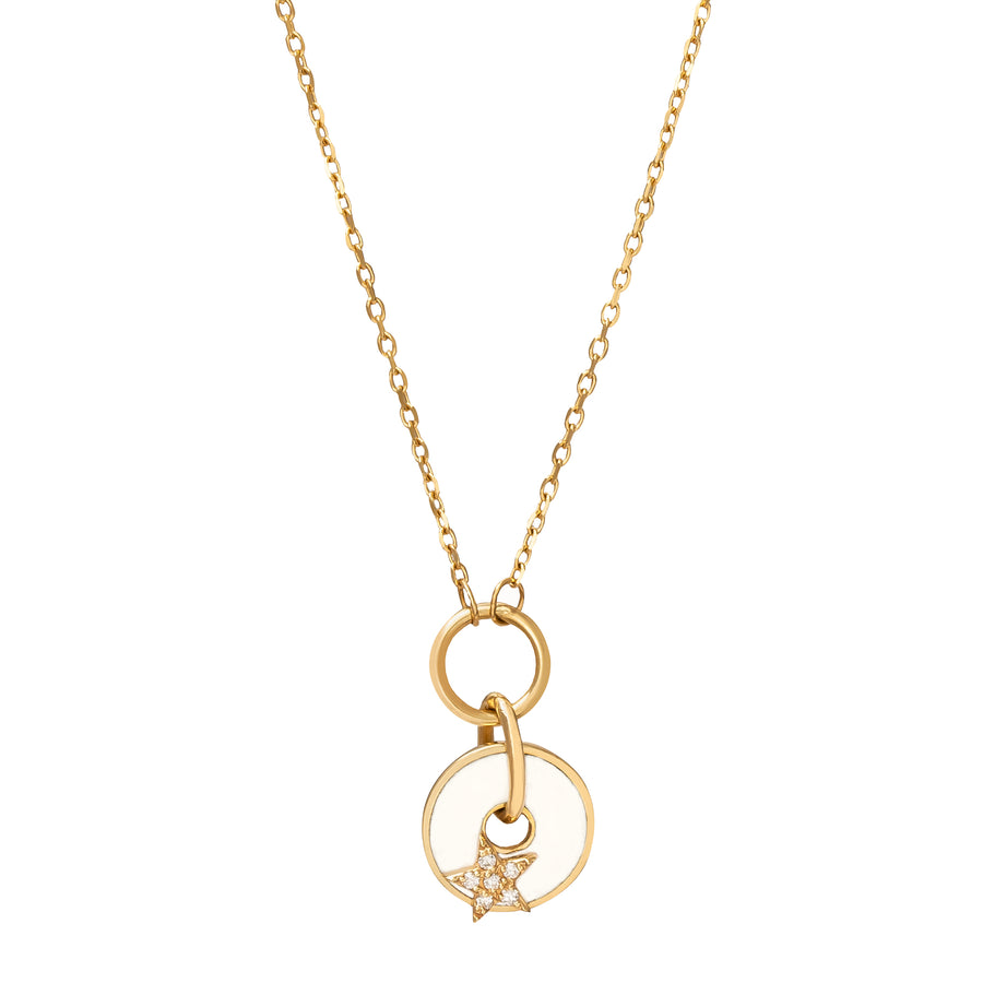 Foundrae White Star Enamel Necklace - Broken English Jewelry