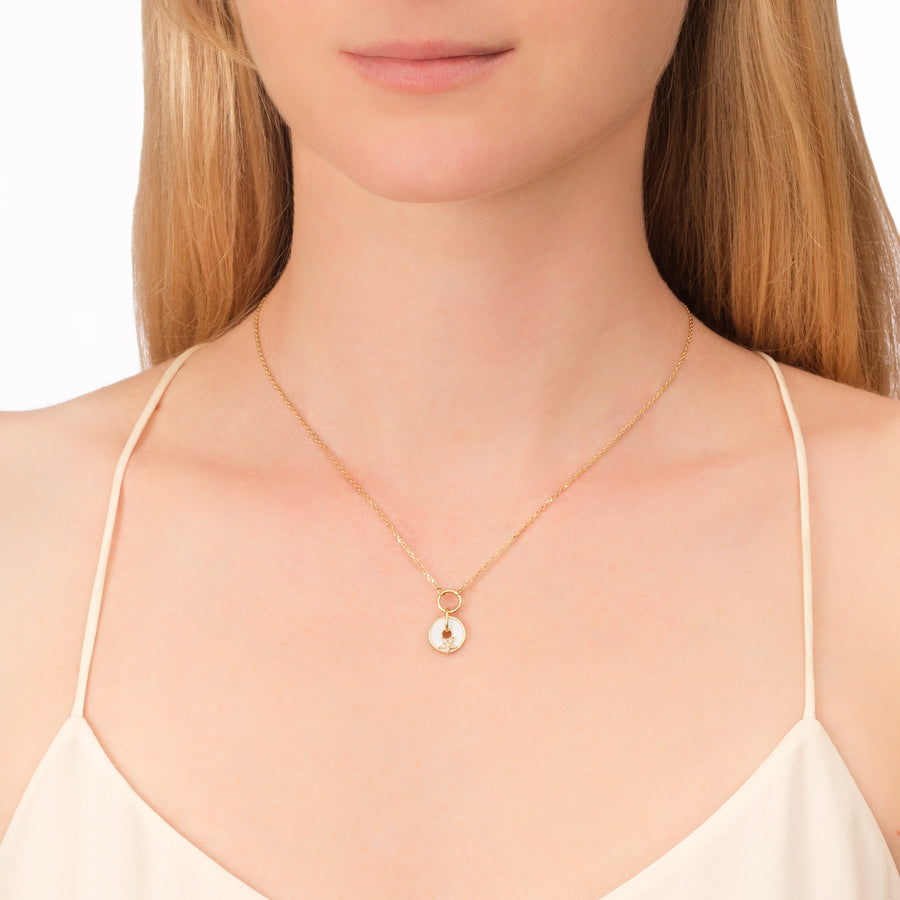 Foundrae White Star Enamel Necklace - Broken English Jewelry