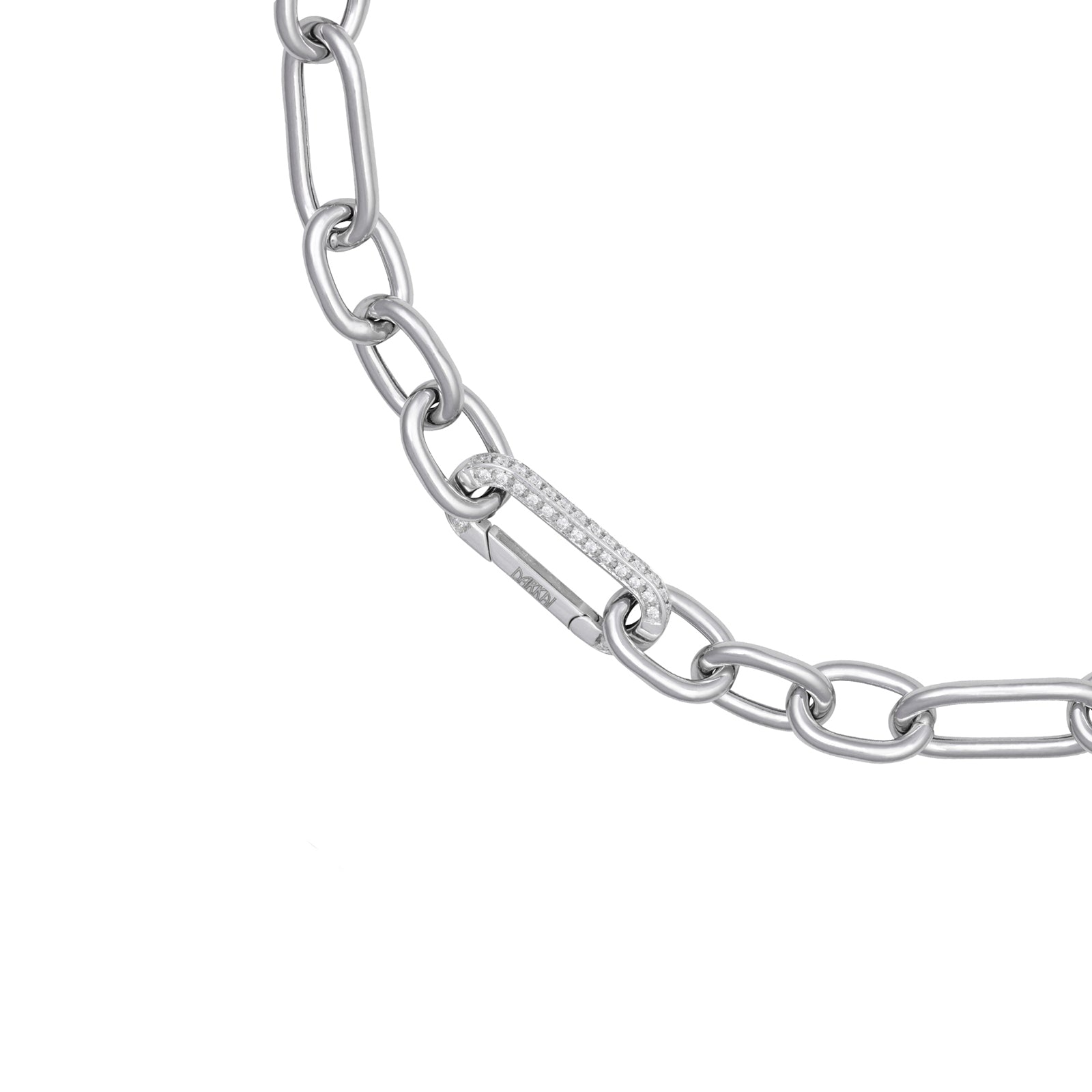 logo-engraved rolo-chain necklace, DARKAI