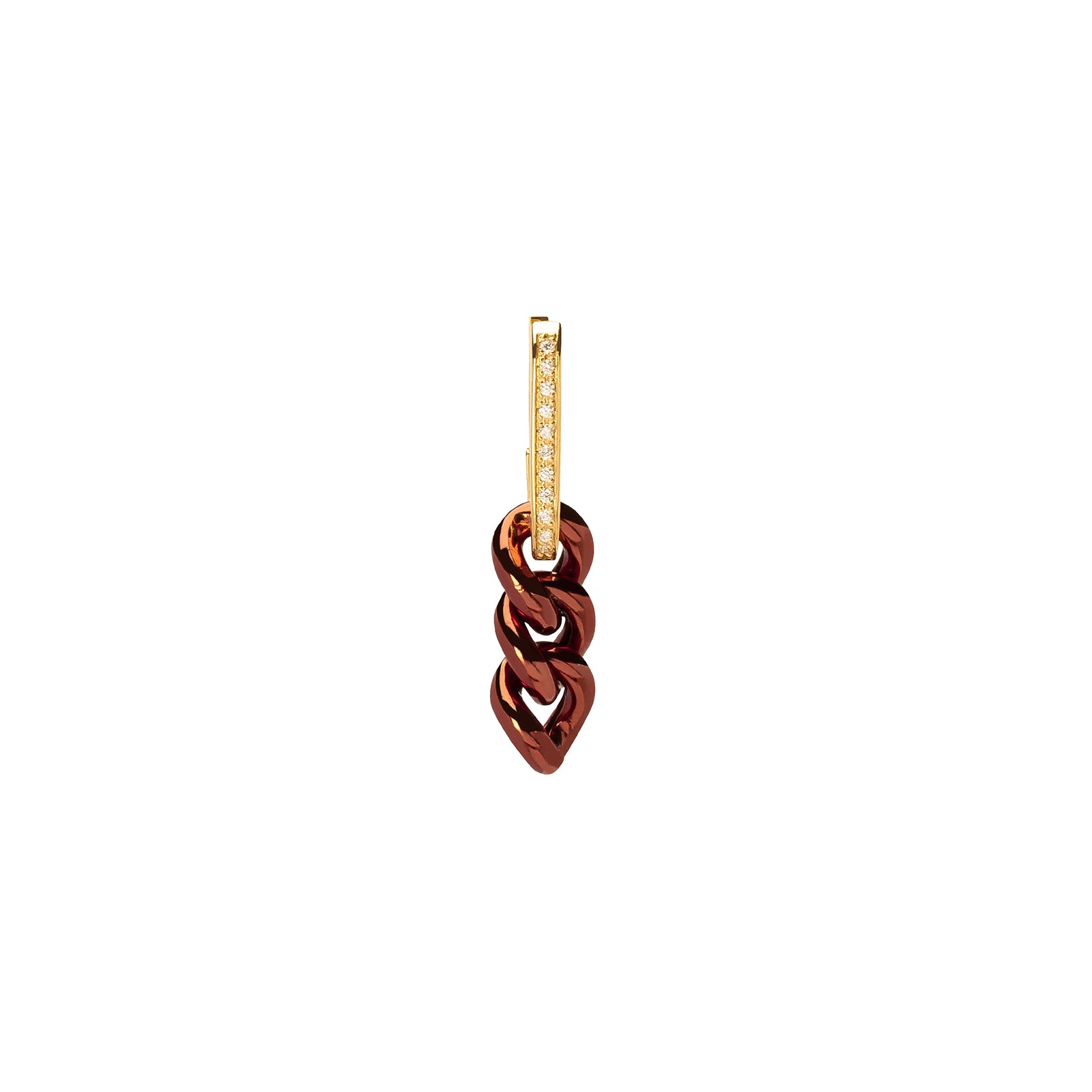 DARKAI Cuban Link Earring - Caramel & Yellow Gold - Earrings - Broken English Jewelry