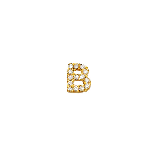 Letter B Charm - Yellow Gold - Main Img