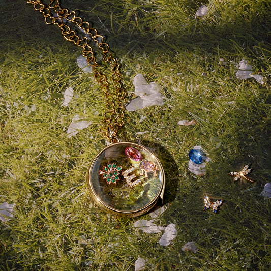 Diamond Letter E Charm