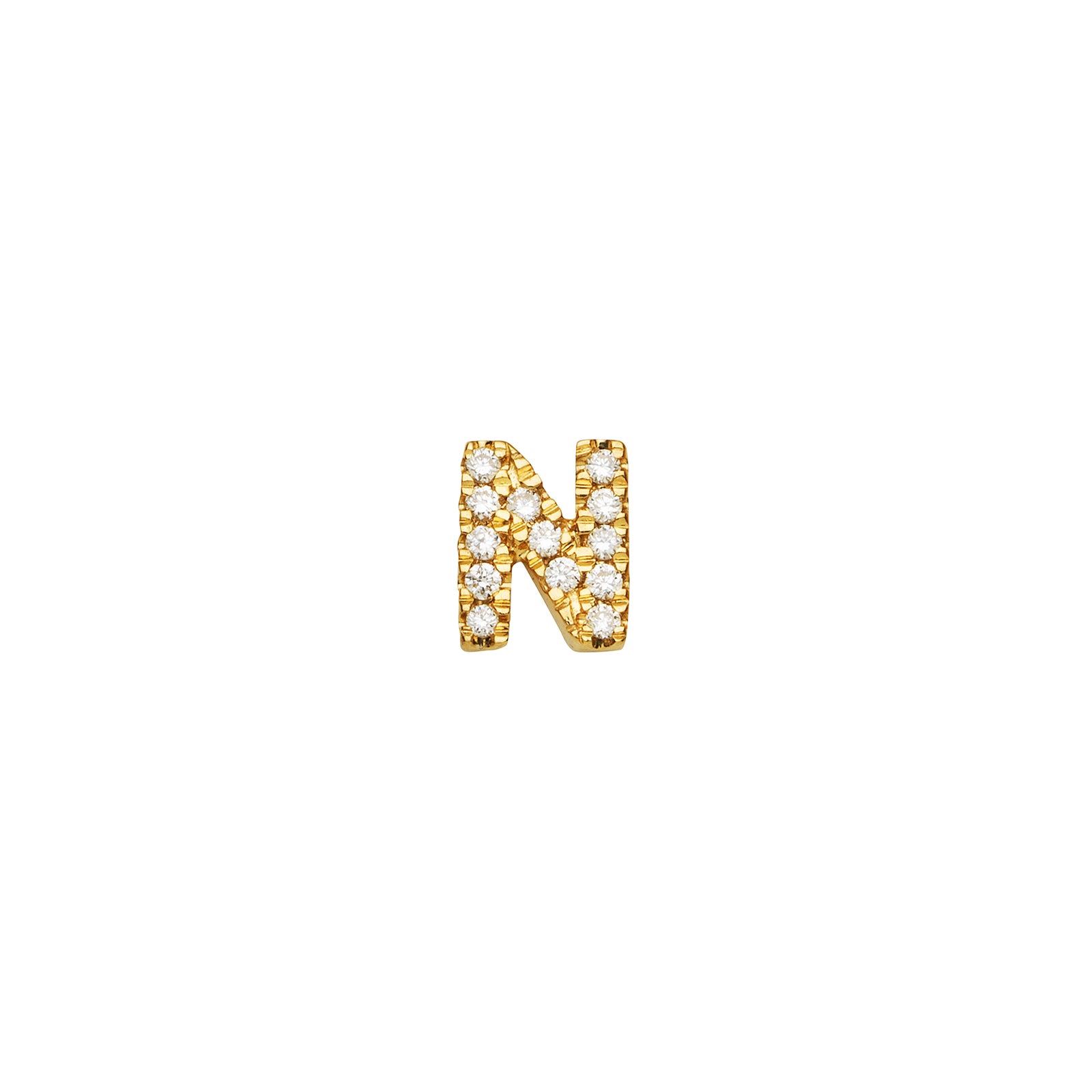 Loquet Diamond Letter N Charm - Charms & Pendants - Broken English Jewelry