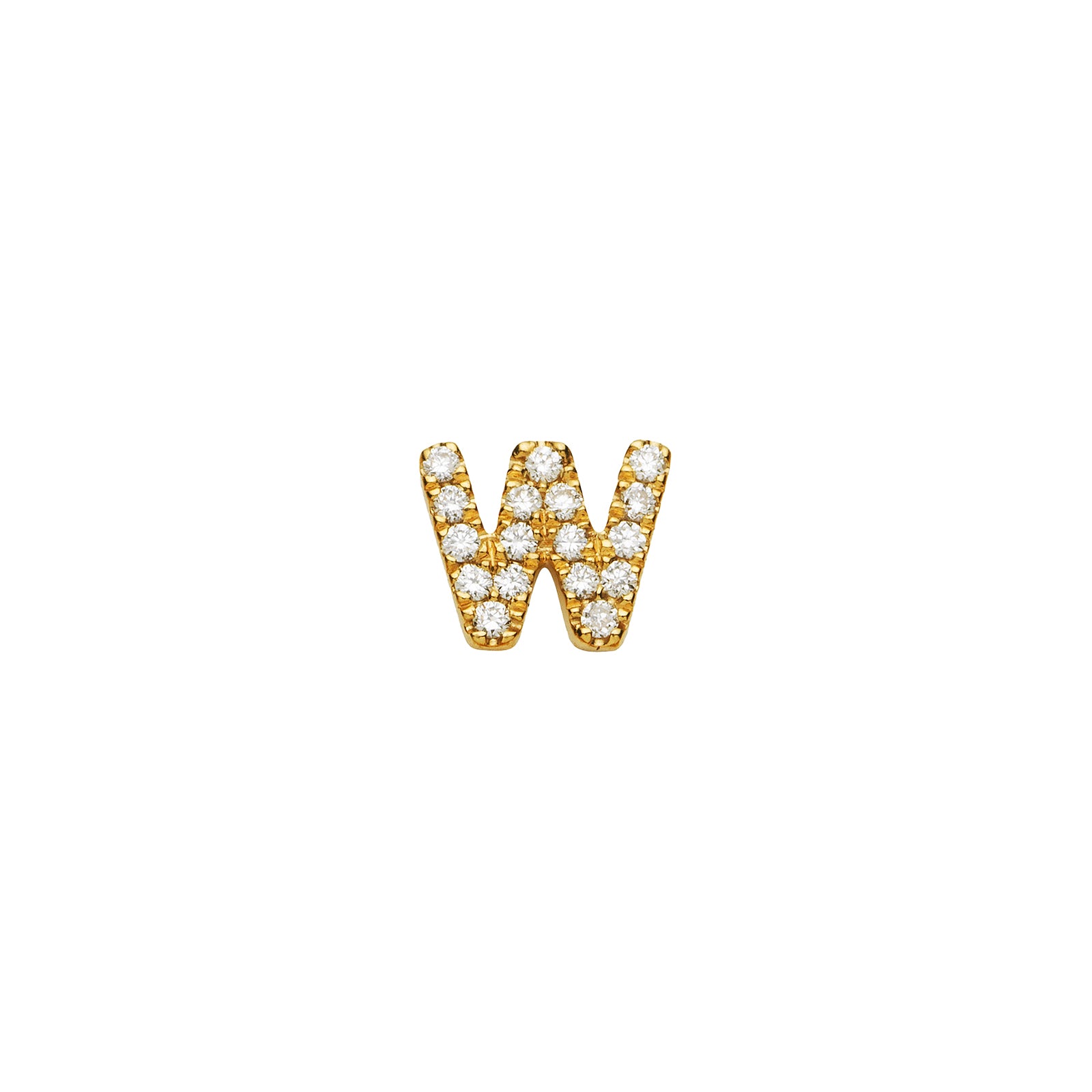 Loquet Diamond Letter W Charm - Charms & Pendants - Broken English Jewelry