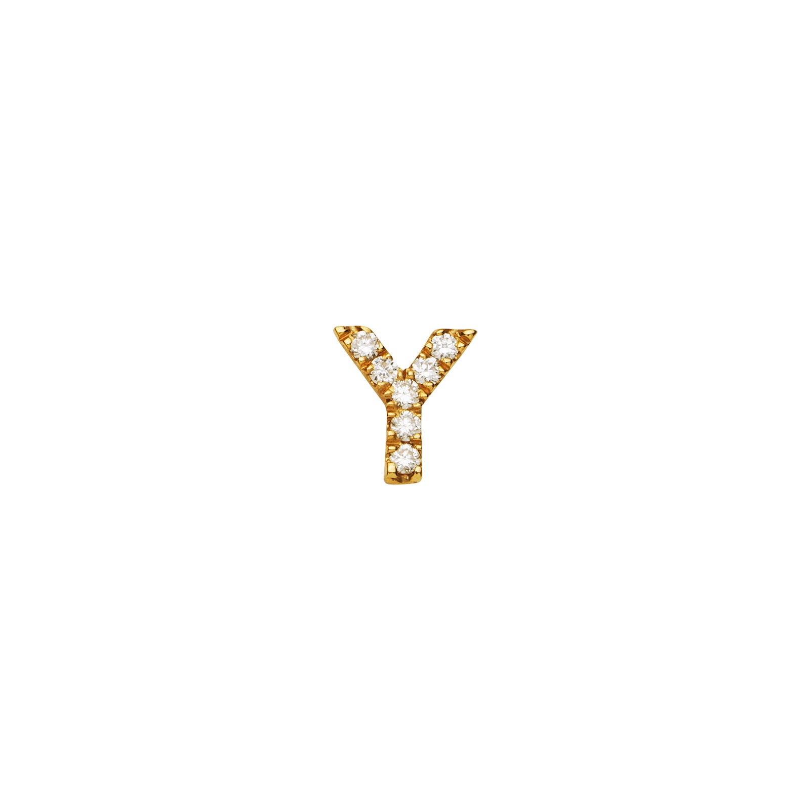 Loquet Diamond Letter Y Charm - Charms & Pendants - Broken English Jewelry