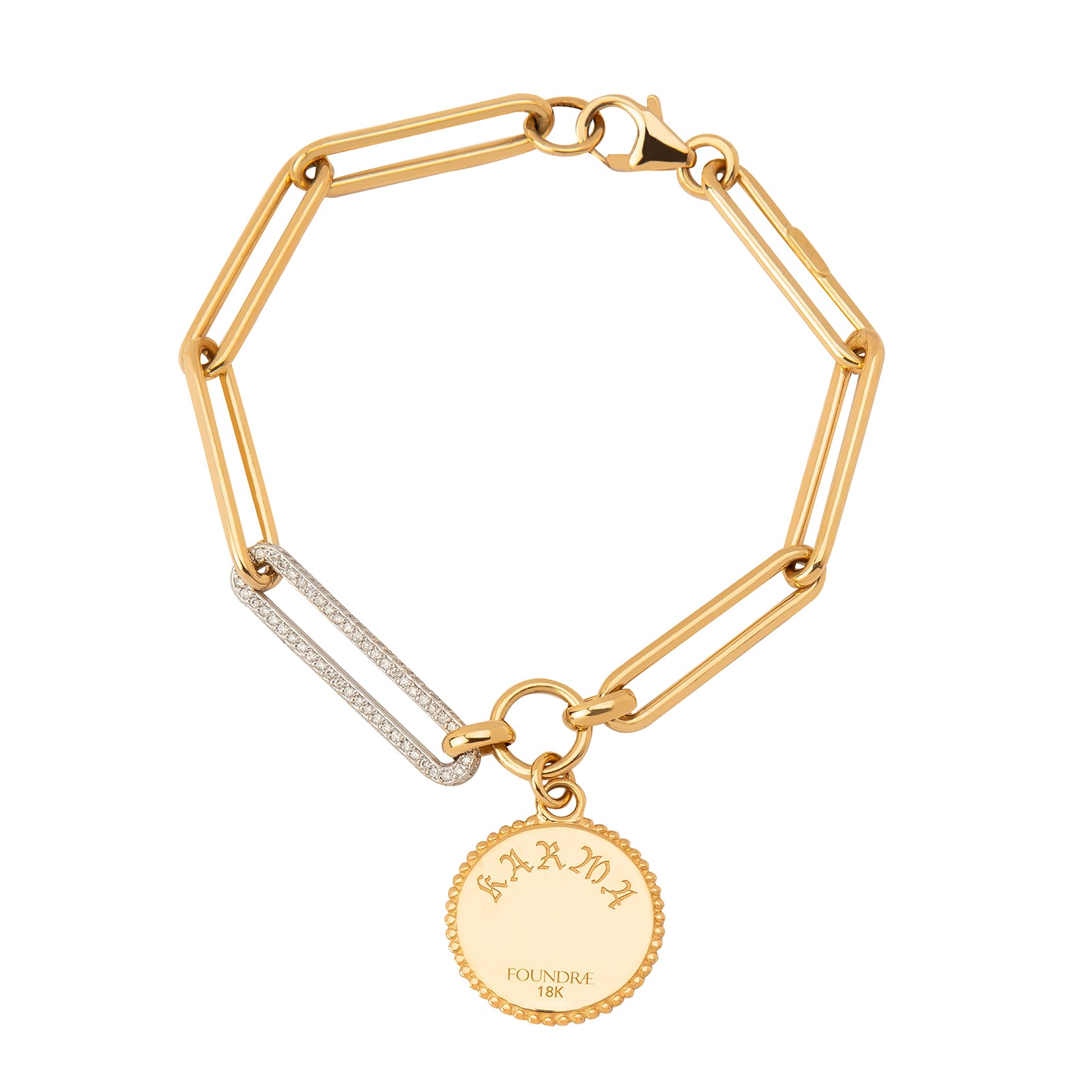 Foundrae Diamond Link Bracelet - Karma - Broken English Jewelry