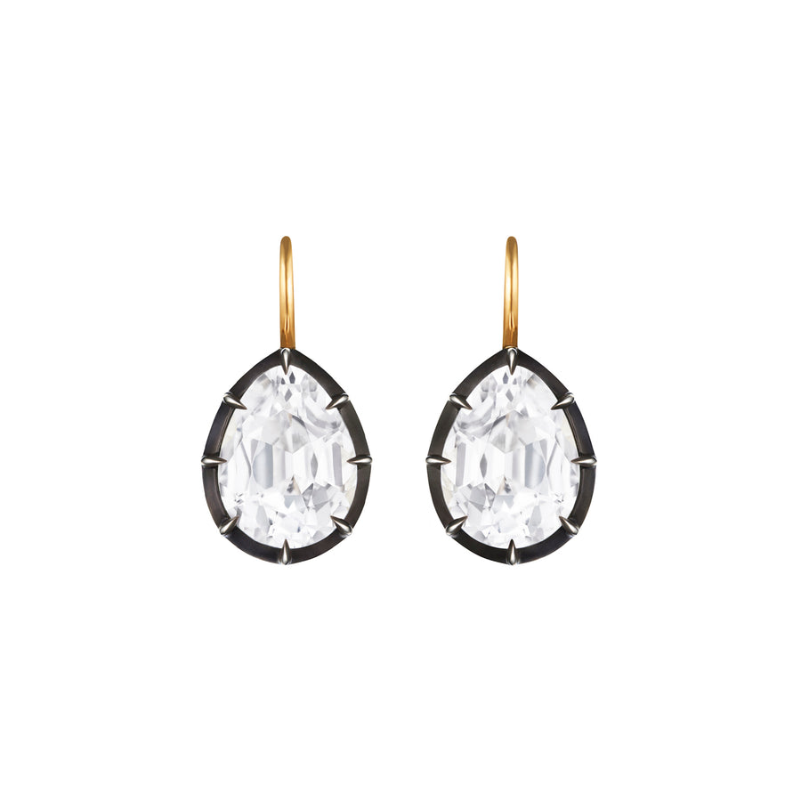 Fred Leighton Collet Pear Shaped Drop Earrings - Topaz - Broken English Jewelry