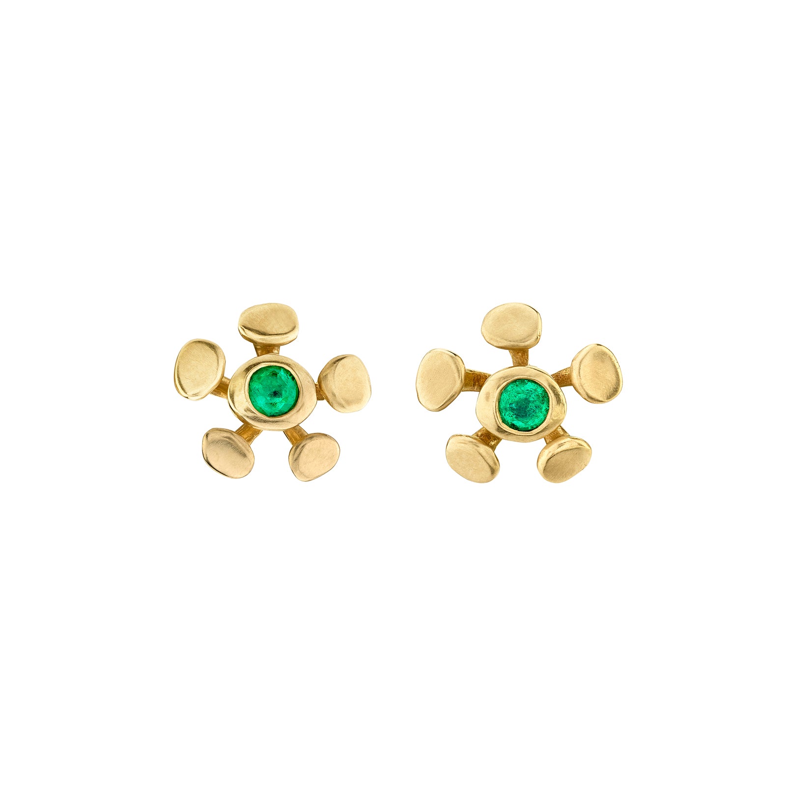 VRAM Chrona Studs - Emerald - Broken English Jewelry