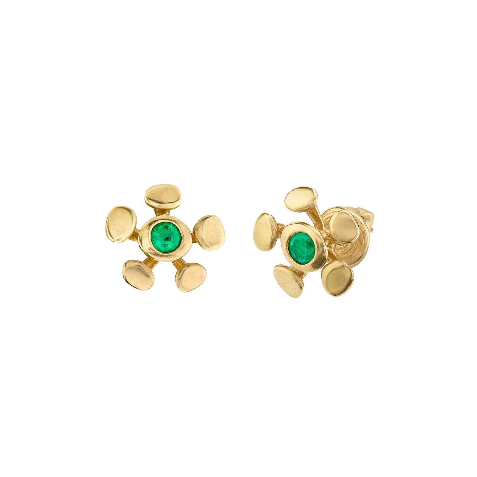 VRAM Chrona Studs - Emerald - Broken English Jewelry