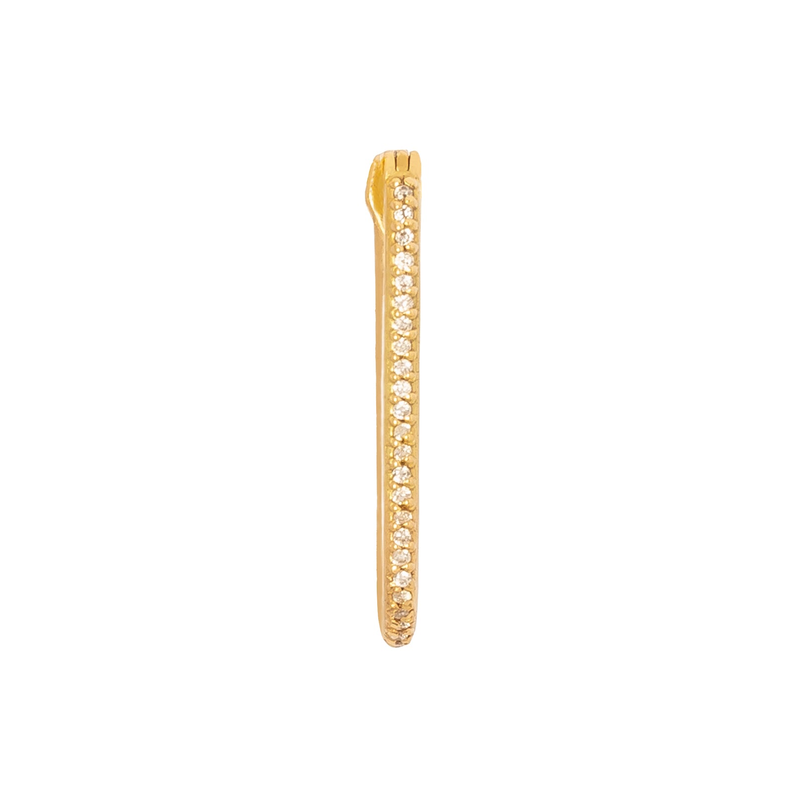 Foundrae Pave FOB Base Earring - Gold - Broken English Jewelry