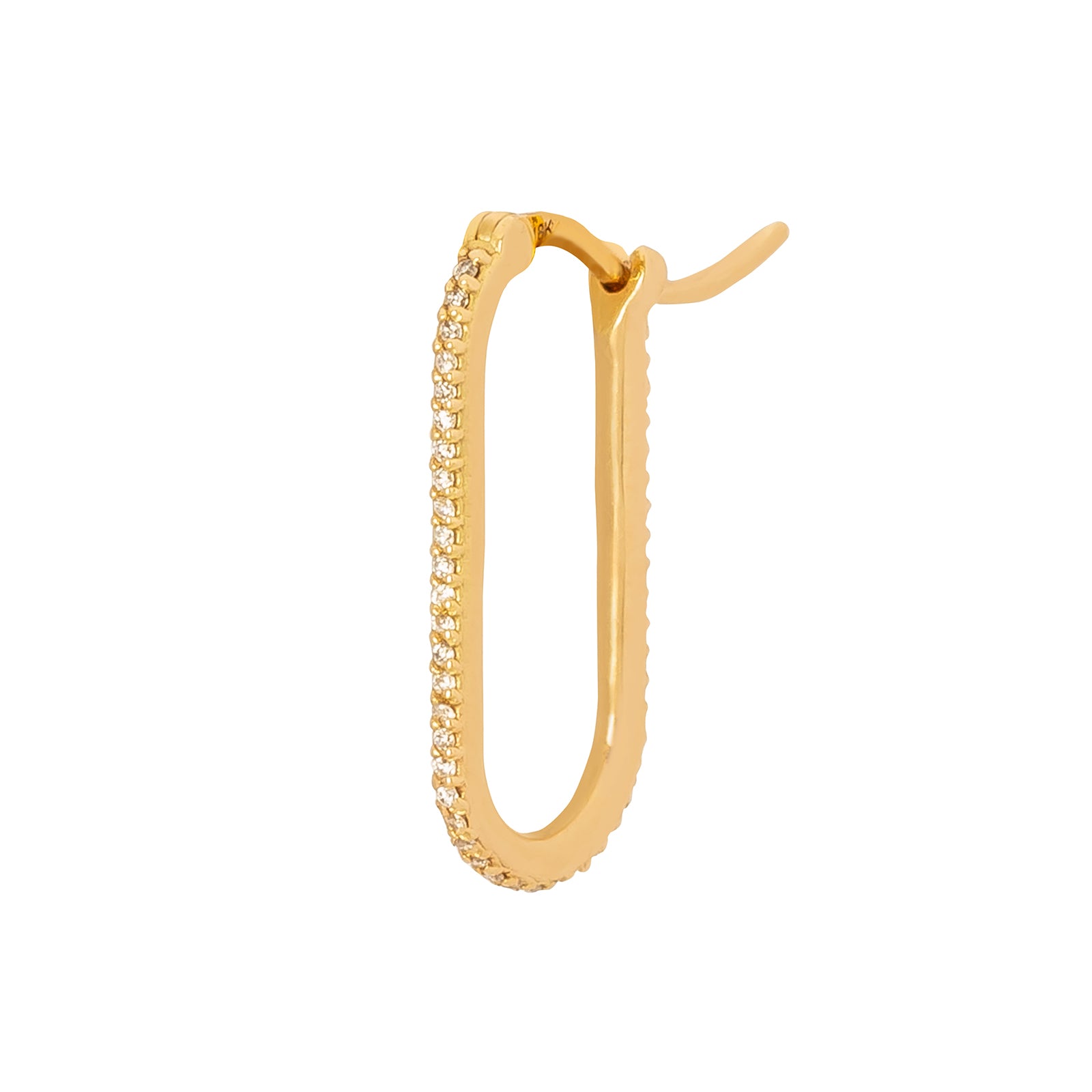 Foundrae Pave FOB Base Earring - Gold - Broken English Jewelry