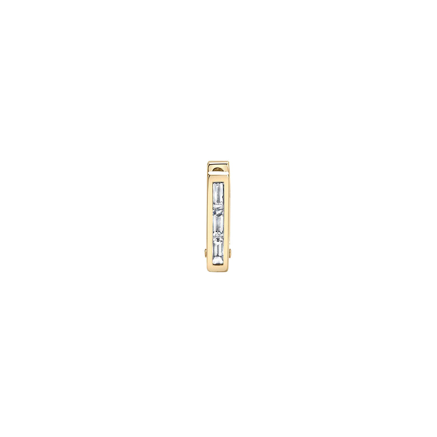 Lizzie Mandler Petit Square Diamond Huggie - Earrings - Broken English Jewelry