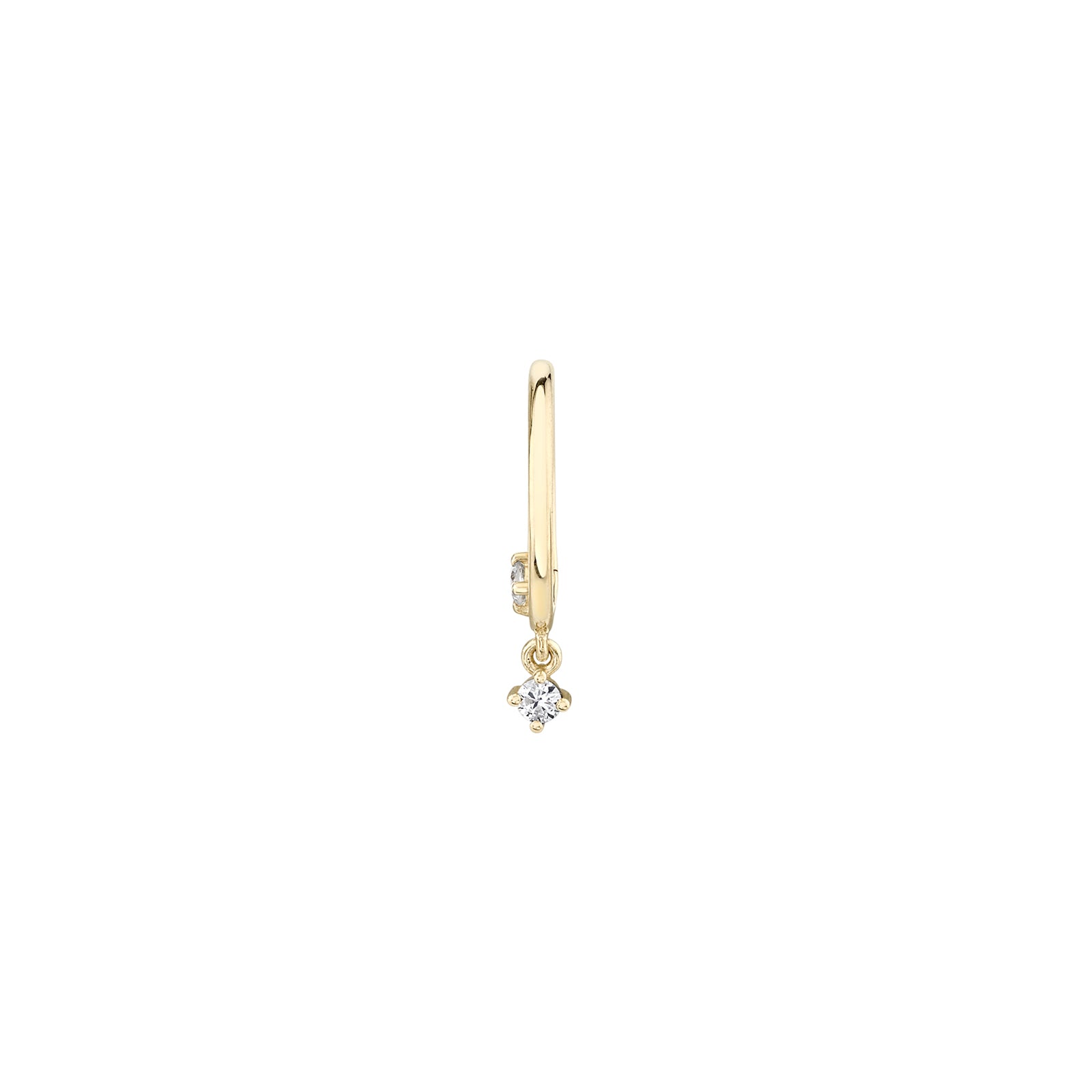 Lizzie Mandler Seamless Star Drop Huggie - Diamond - Earrings - Broken English Jewelry