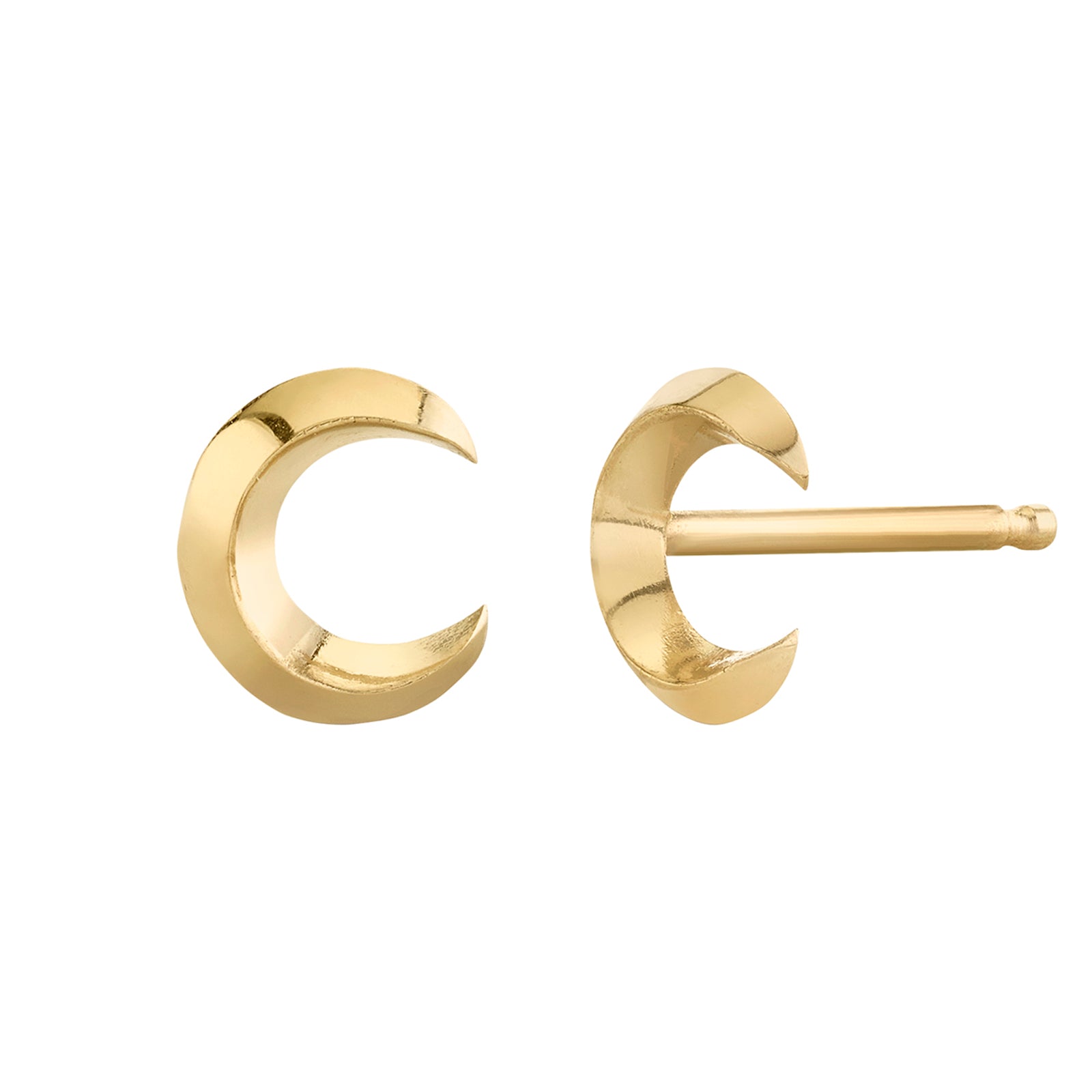 Lizzie Mandler Knife Edge Crescent Stud - Broken English Jewelry