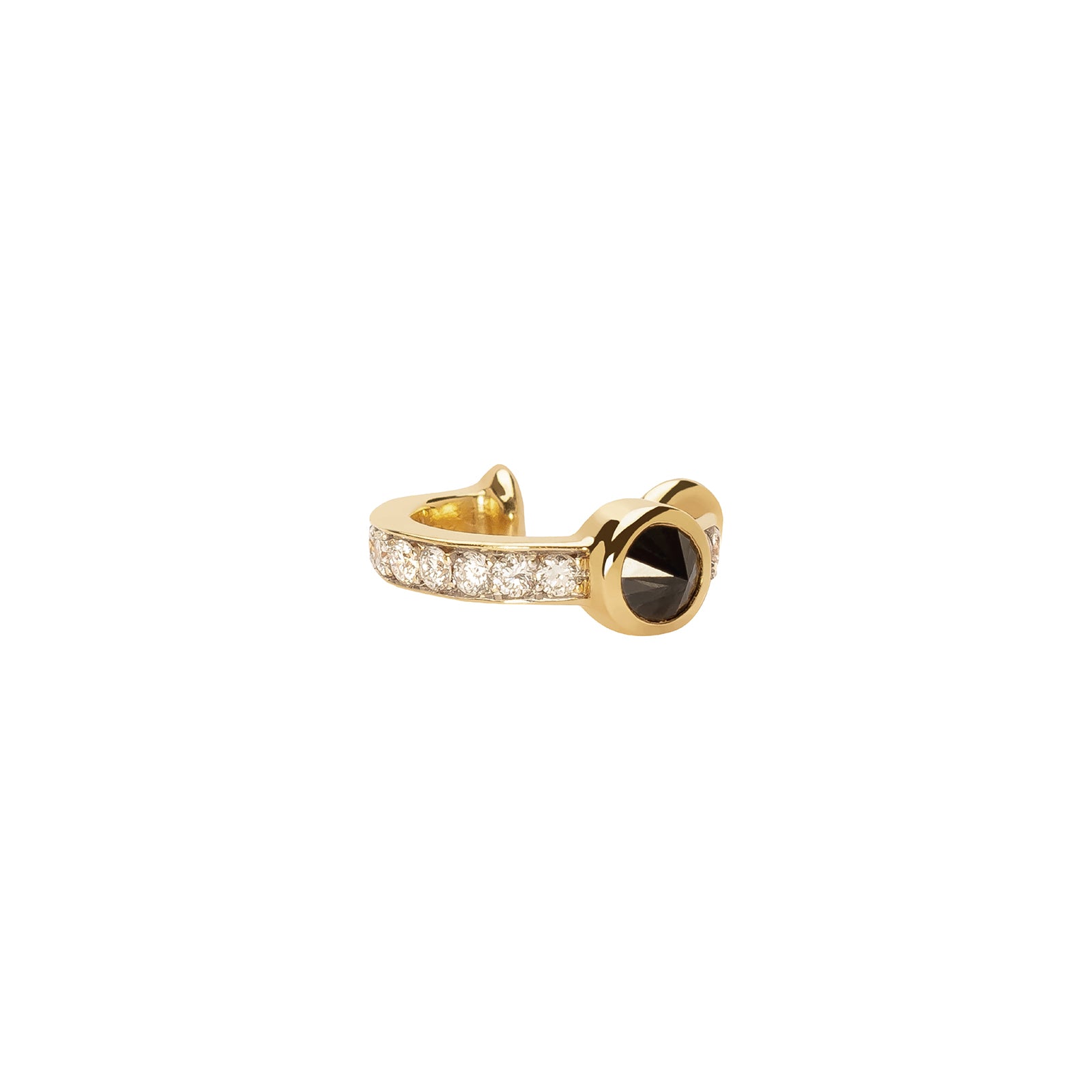 Ara Vartanian Pointed Black Diamond Earcuff - Broken English Jewelry