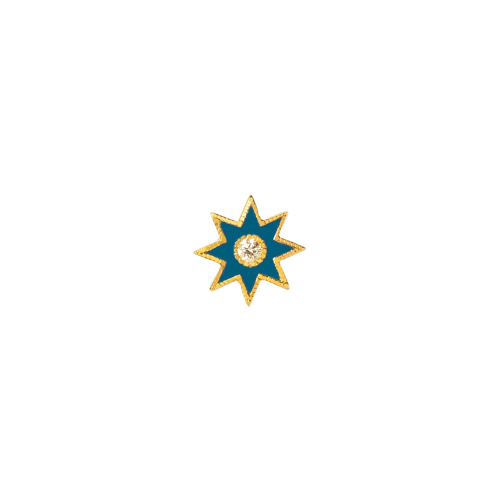 Colette Twinkle Star Enamel Stud - Blue - Earrings - Broken English Jewelry