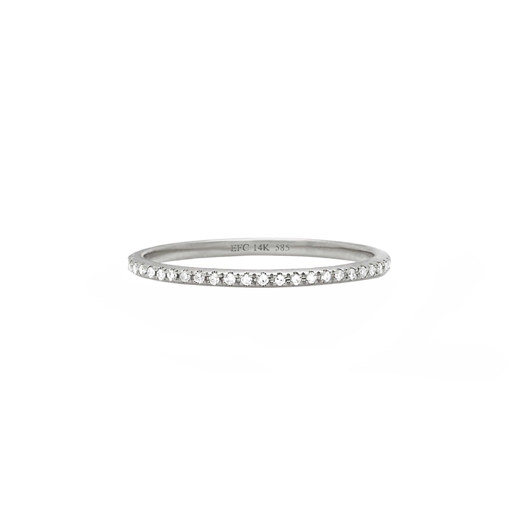 EF Collection Eternity Diamond Band - White Gold - Rings - Broken English Jewelry