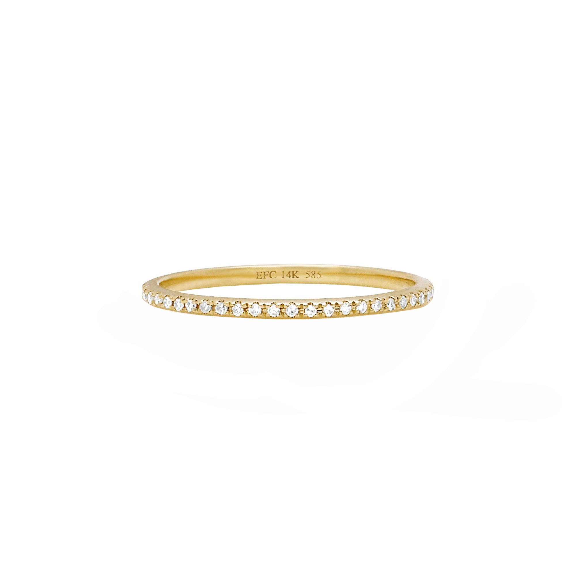 EF Collection Eternity Diamond Band - Yellow Gold - Rings - Broken English Jewelry