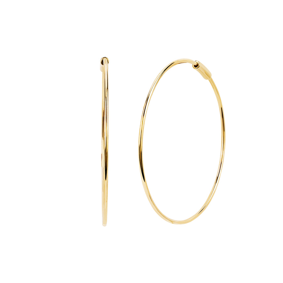 EF Collection Perfect Hoops - Yellow Gold - Earrings - Broken English Jewelry