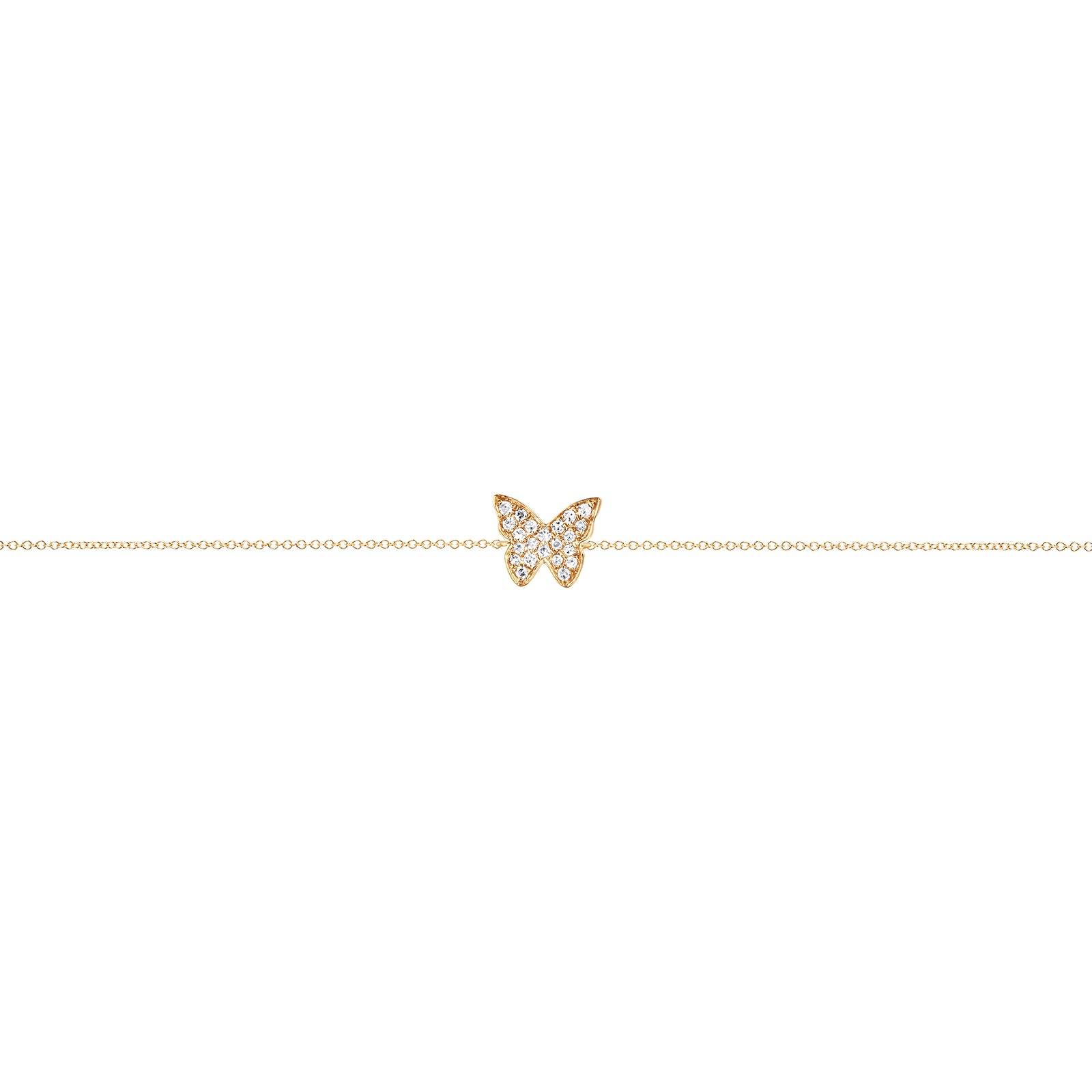 Diamond Butterfly Bracelet Yellow Gold
