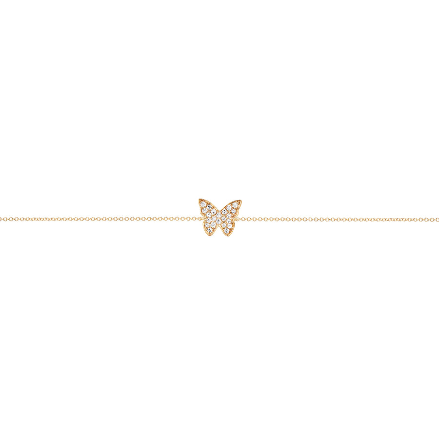 EF Collection Diamond Butterfly Bracelet - Yellow Gold - Broken English Jewelry