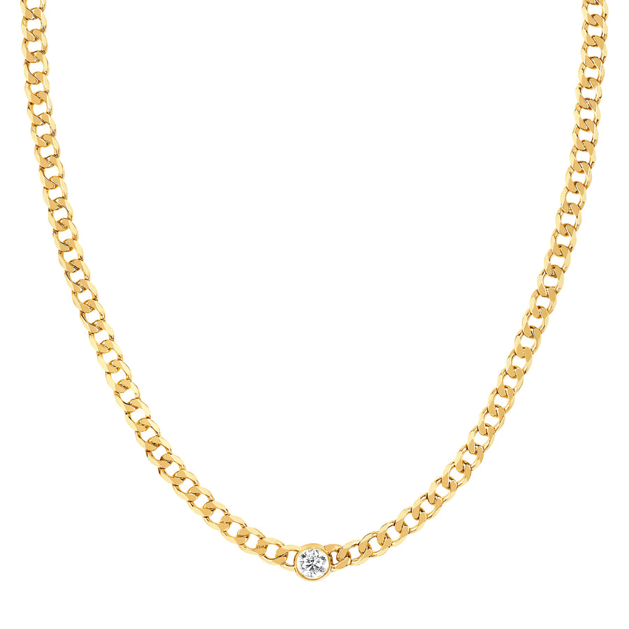 EF Collection Sari Diamond Necklace - Yellow Gold - Necklaces - Broken English Jewelry