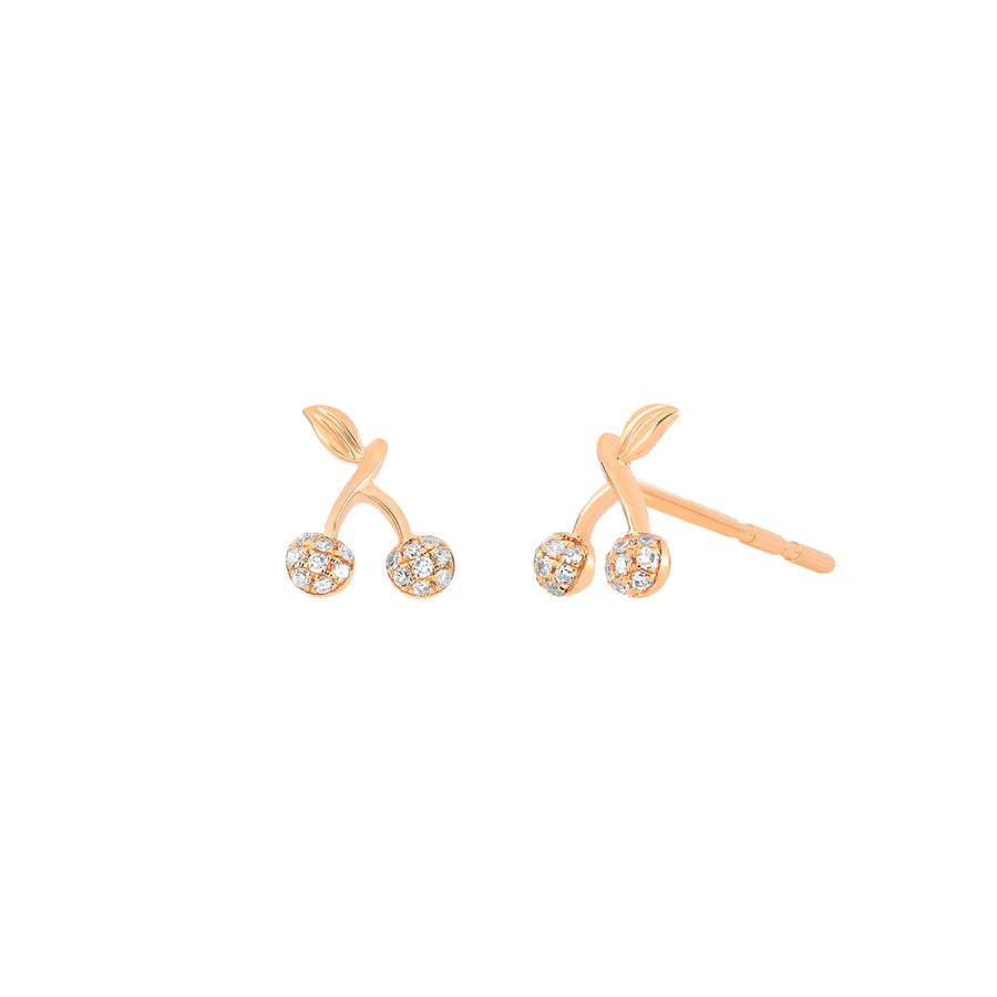 EF Collection Mini Cherry Stud Earrings - Rose Gold - Earrings - Broken English Jewelry
