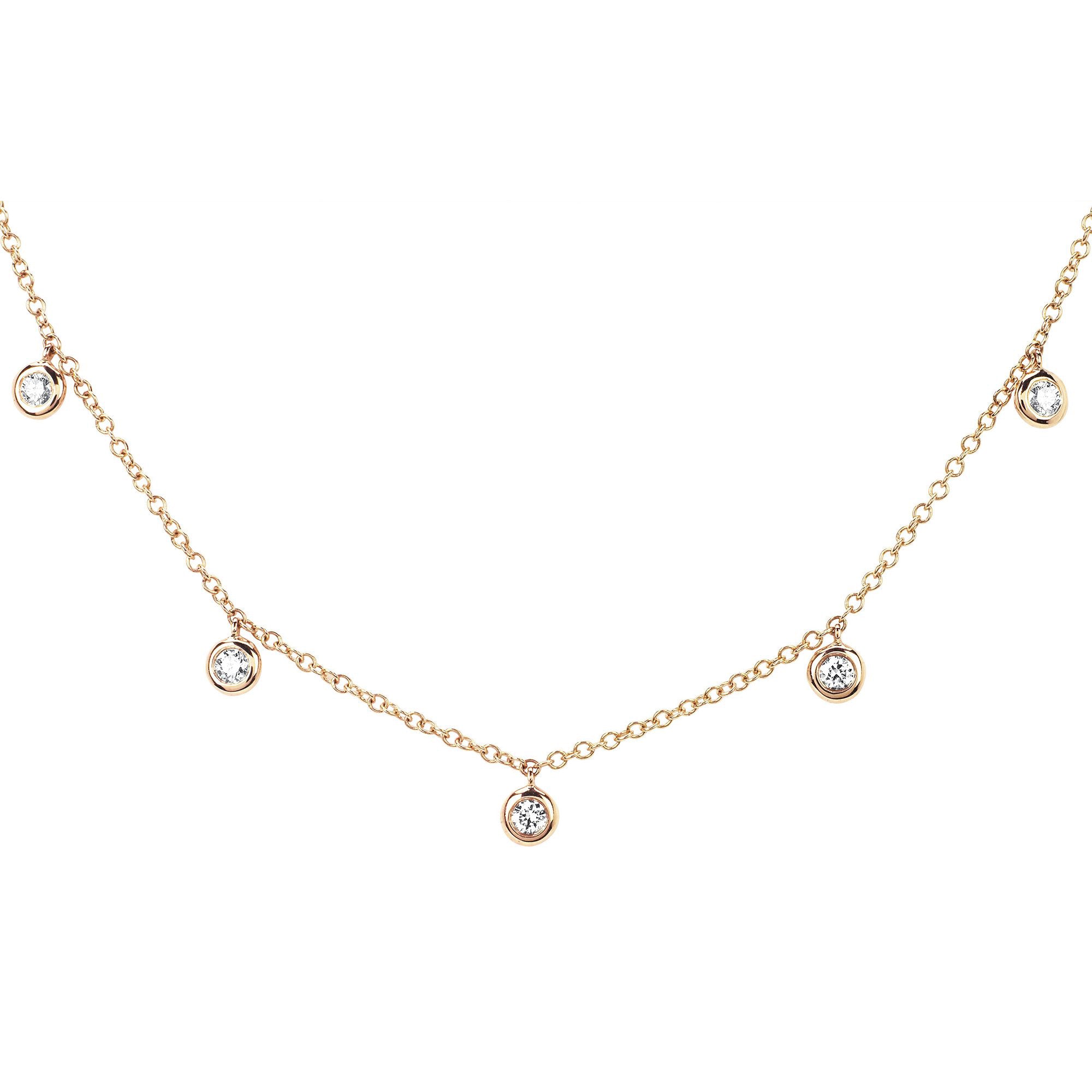 EF Collection Diamond Bezel Choker Necklace Necklaces Broken