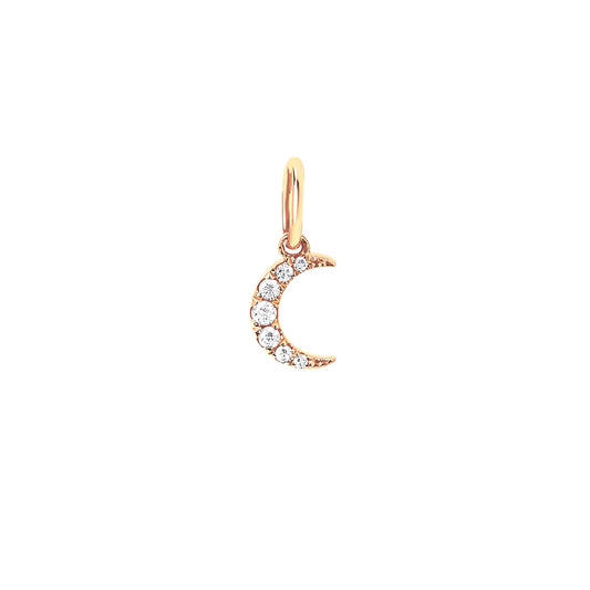 Moon Diamond Pendant - Yellow Gold - Main Img