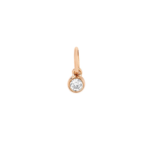 Diamond Bezel Pendant - Rose Gold - Main Img