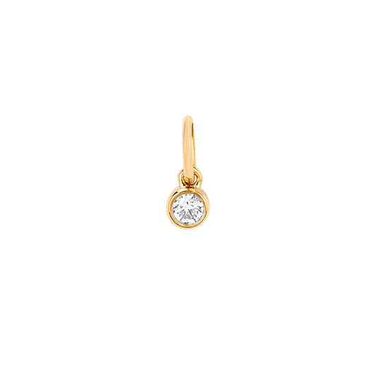 Diamond Bezel Pendant - Yellow Gold - Main Img
