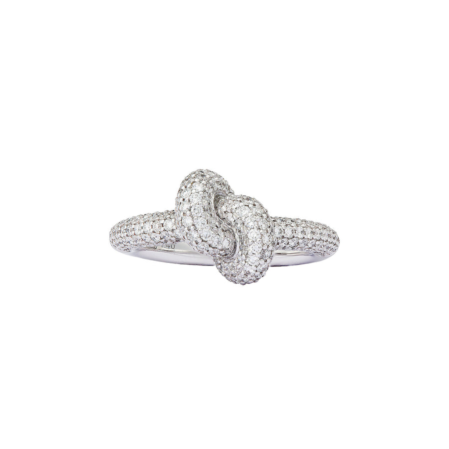 Engelbert The Small Diamond Legacy Knot Ring - White Gold - Rings - Broken English Jewelry