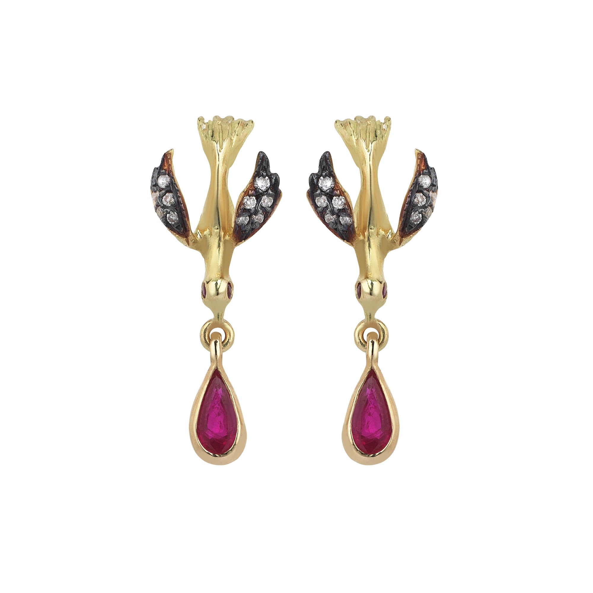 Anka Earrings by Aida Bergsen front view