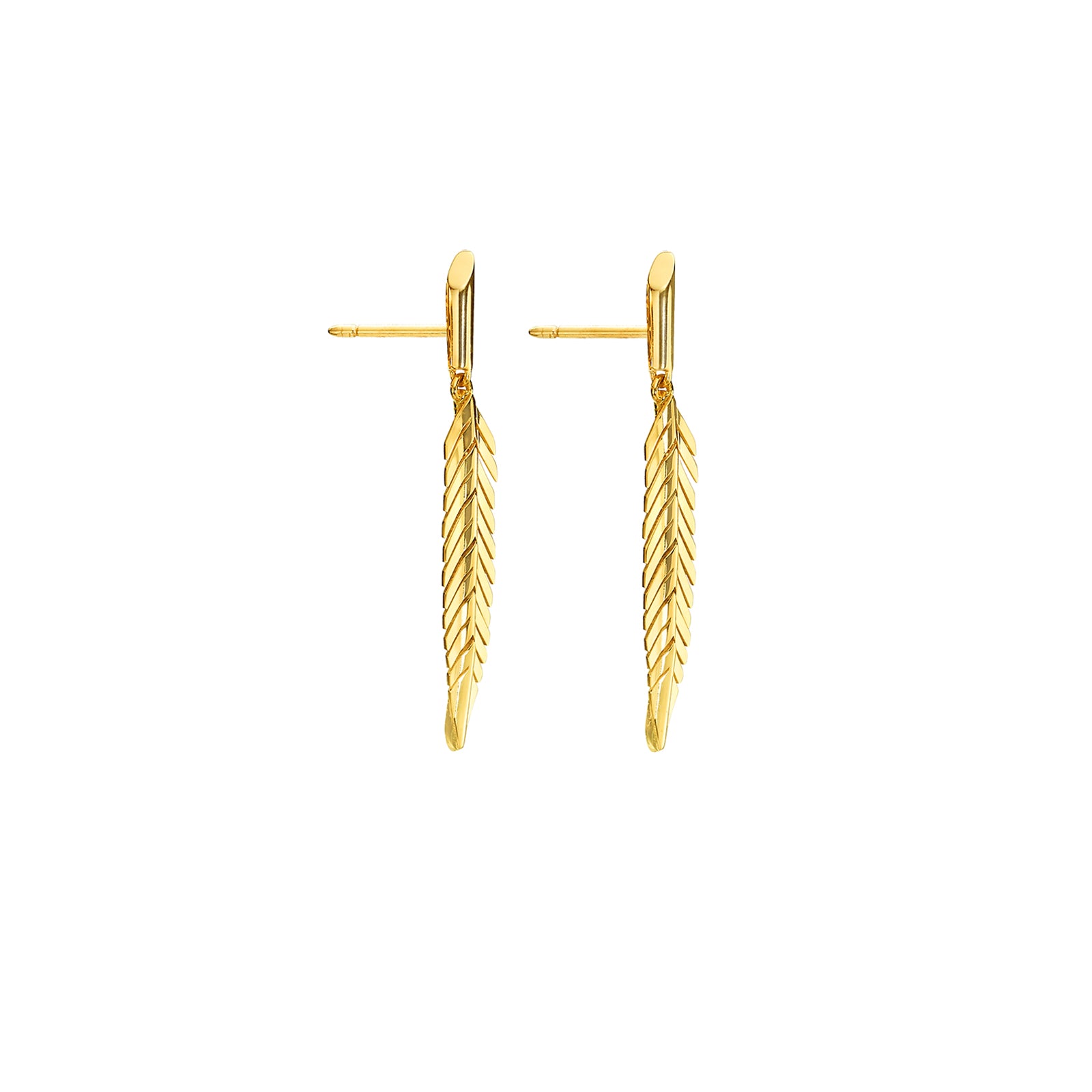 Cadar Small Feather Earrings - Broken English Jewelry