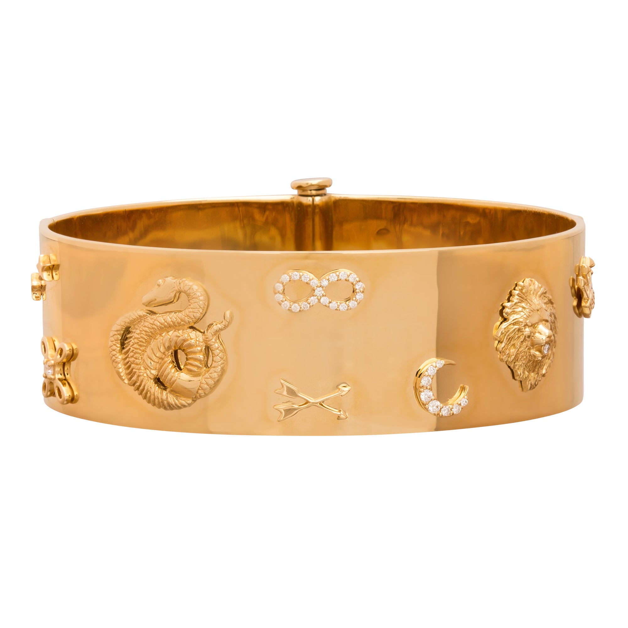 Foundrae Wide Triptych Bangle - Broken English Jewelry