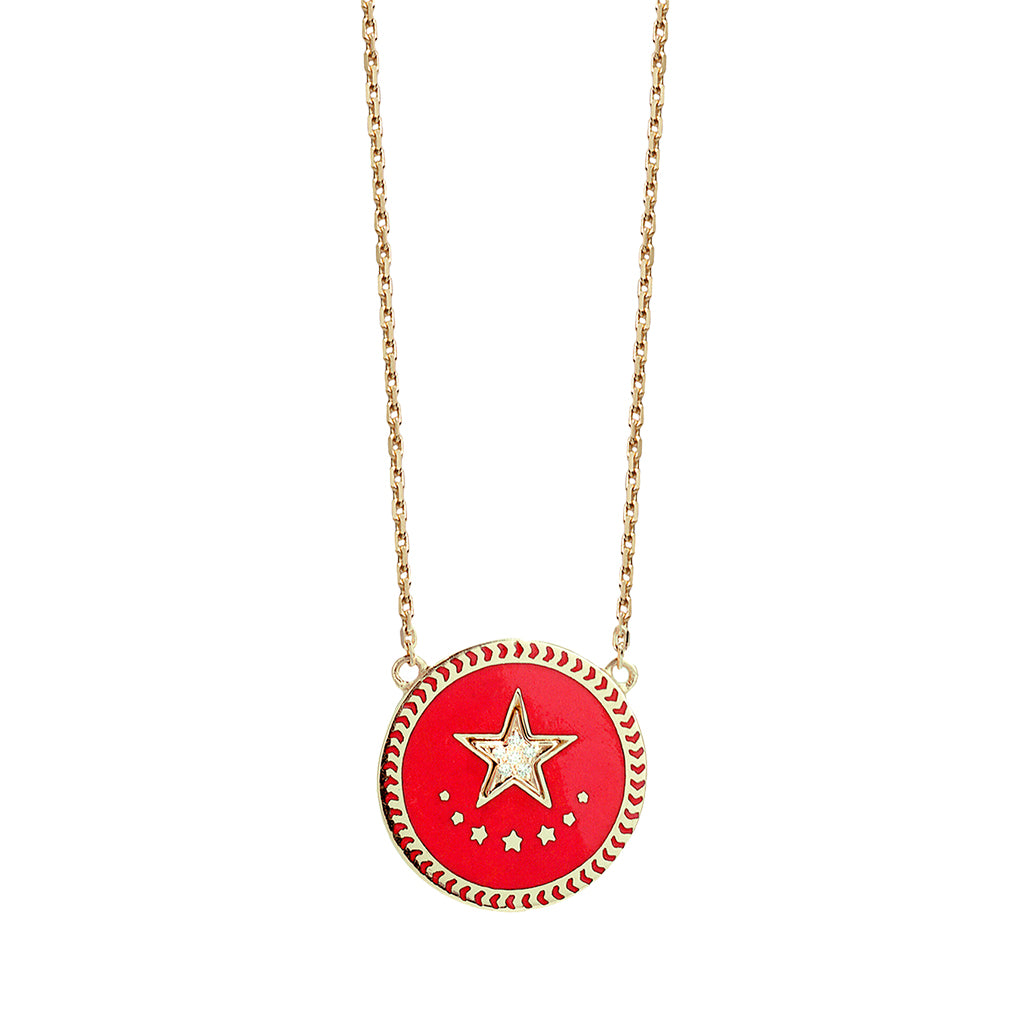 Foundrae Strength Enamel Necklace - Broken English Jewelry