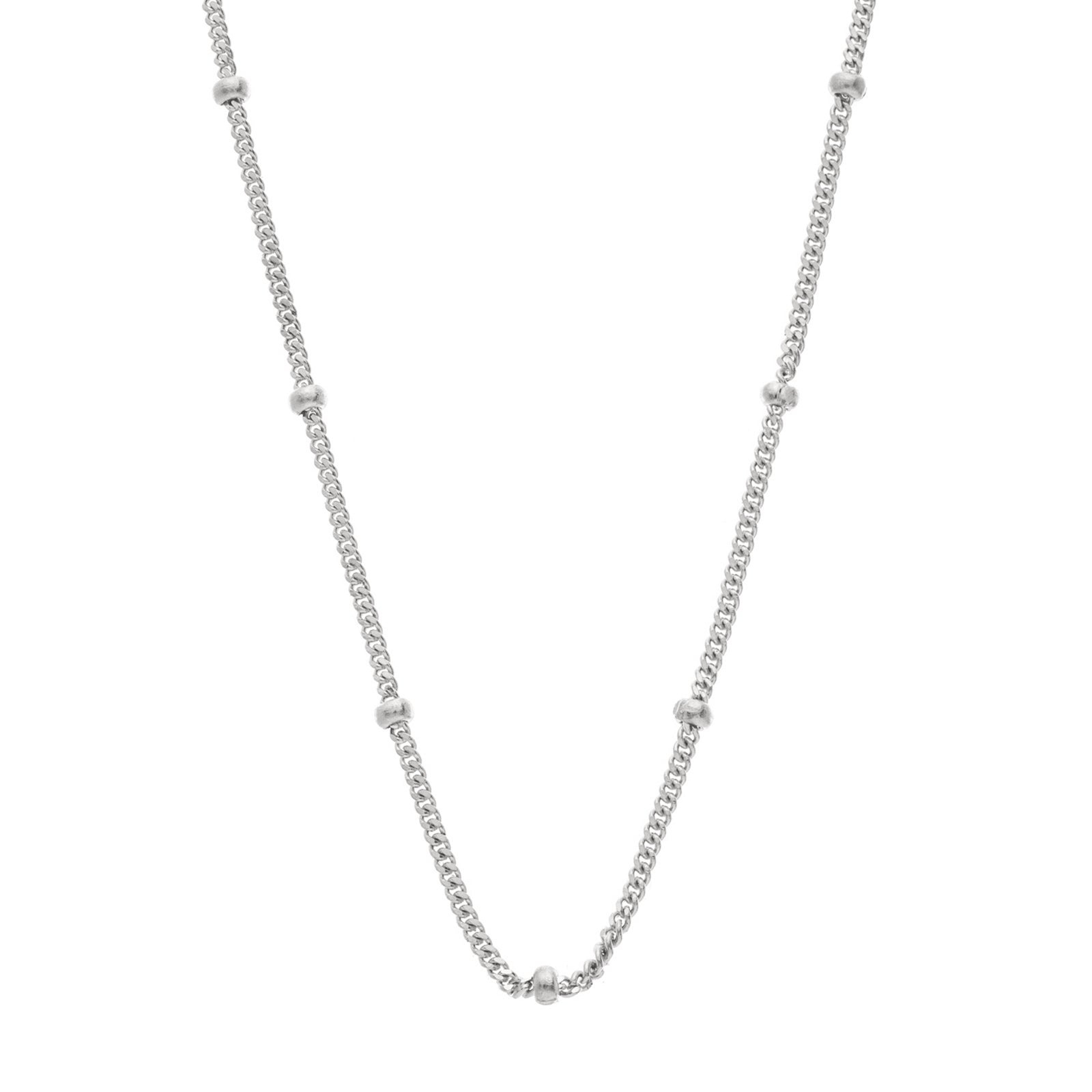 Sethi Couture Bead Chain - White Gold - Necklaces - Broken English Jewelry