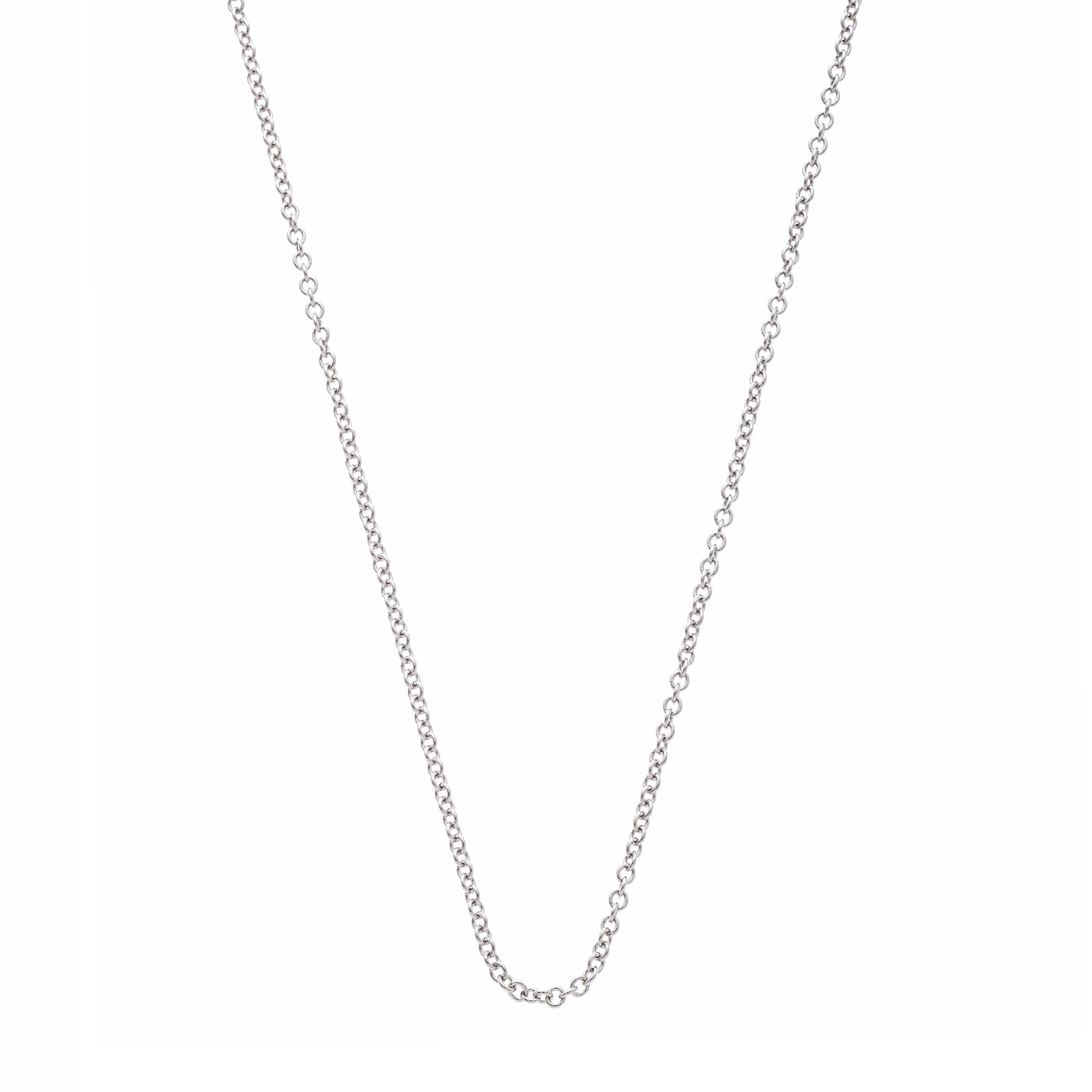 Sethi Couture Oval Link Chain - White Gold - Necklaces - Broken English Jewelry