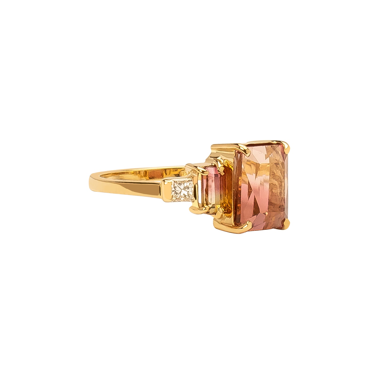 Xiao Wang Neptune Galaxy Ring - Square Tourmaline & Diamond - Earrings - Broken English Jewelry
