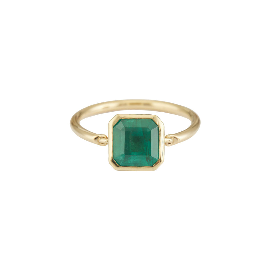 YI Collection Supreme Button Ring - Emerald - Broken English Jewelry