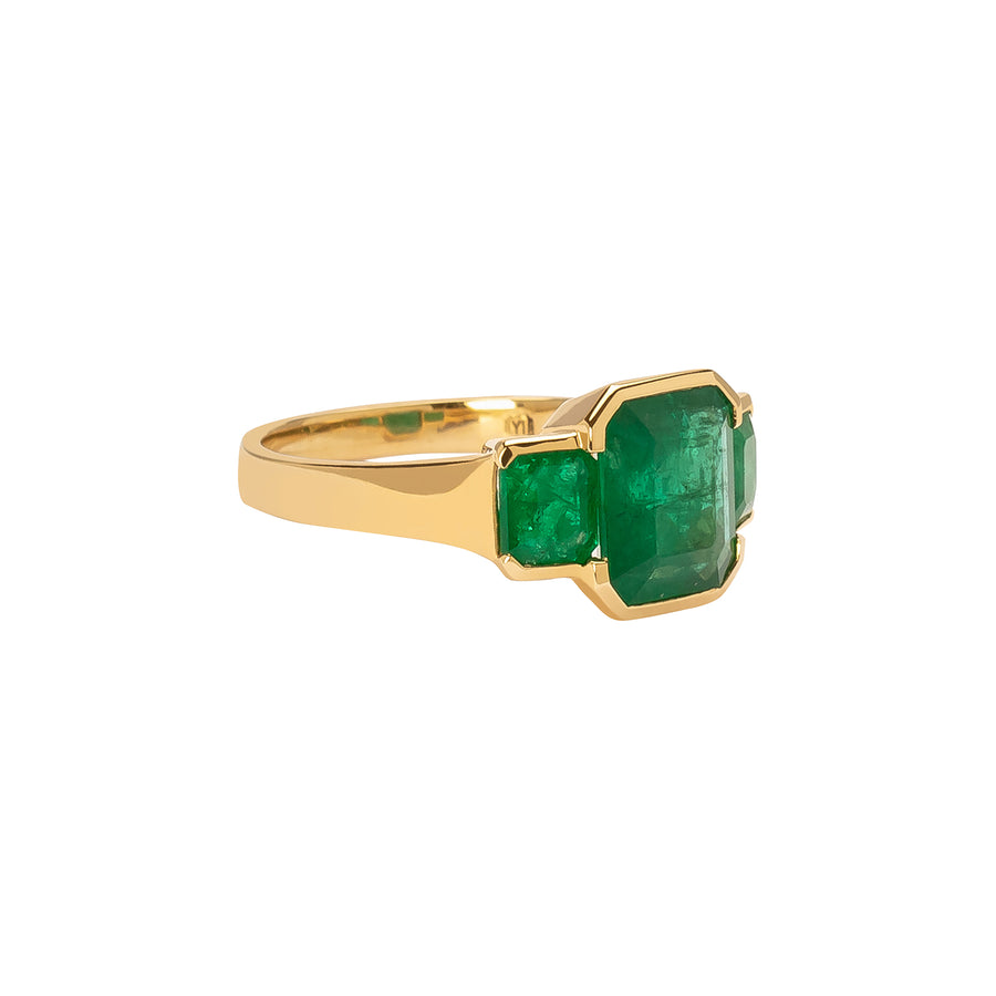 YI Collection Tonal Deco Supreme Ring - Emerald - Rings - Broken English Jewelry
