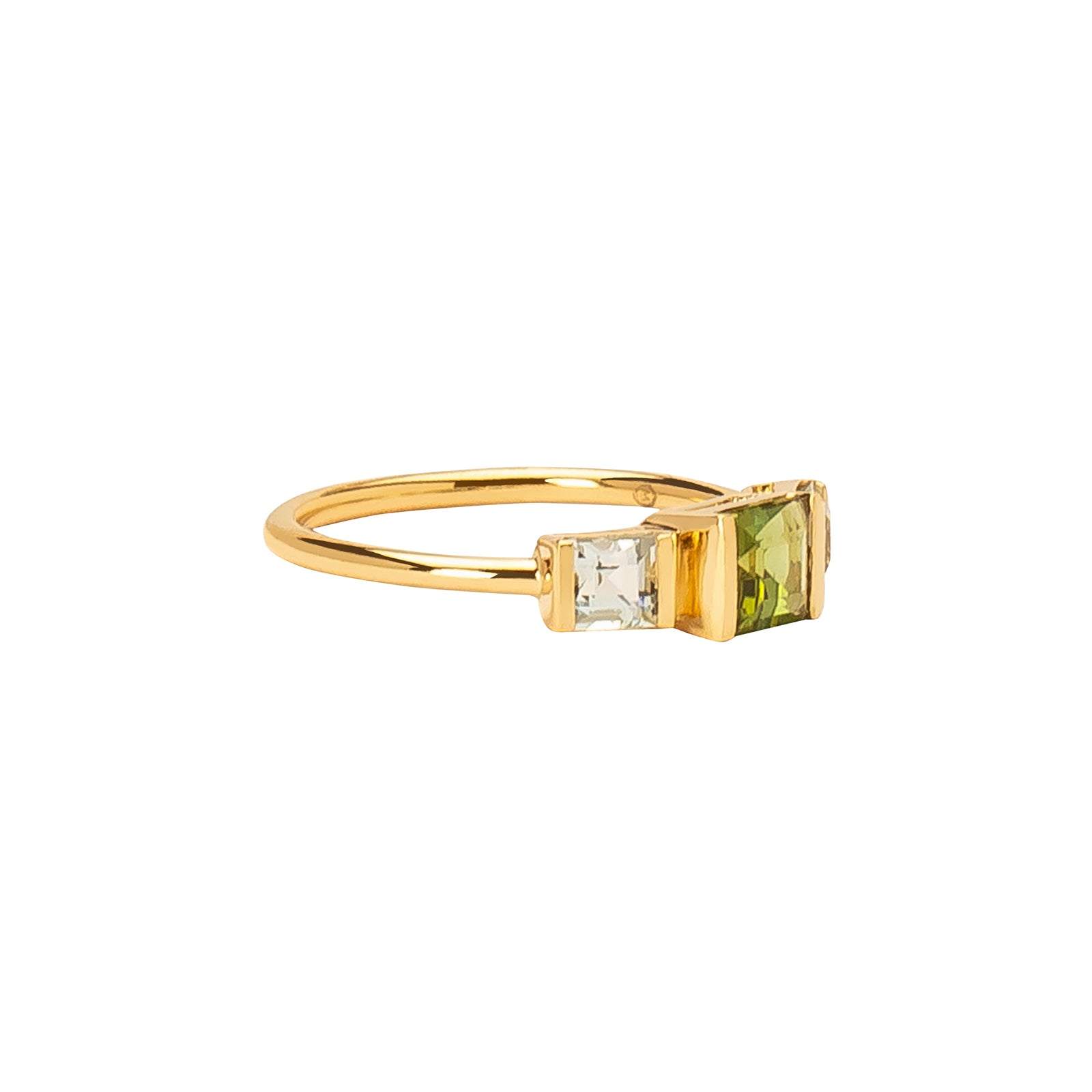 YI Collection Triplet Ring - Tourmaline & Aquamarine - Rings - Broken English Jewelry