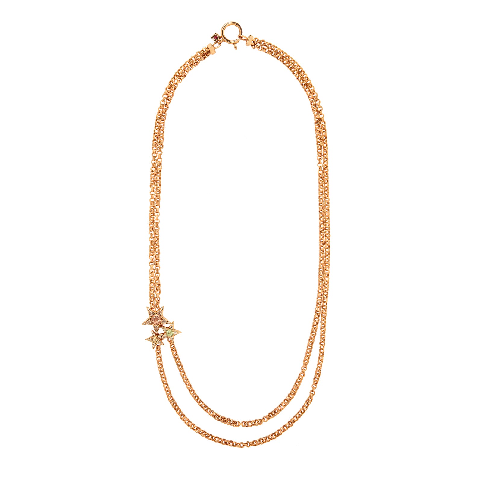 Double Chain Necklace - Rose Gold