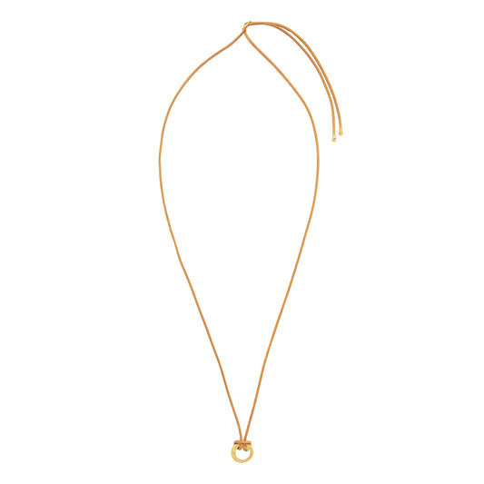 Snake Clasp Necklace - Leather